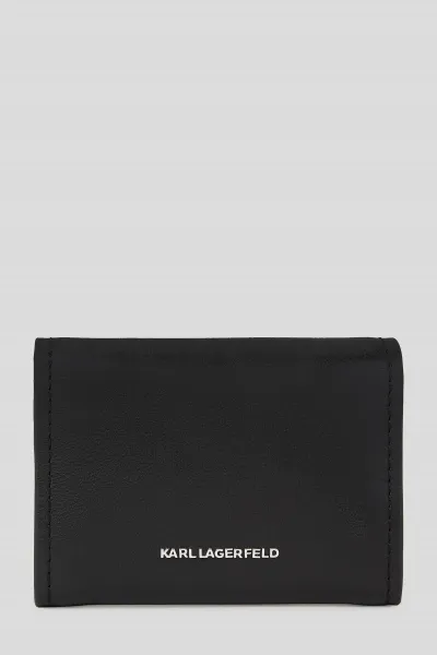 Peňaženka Karl Lagerfeld K/Ikonik 2.0 Leather Sm Fl Wlt Black