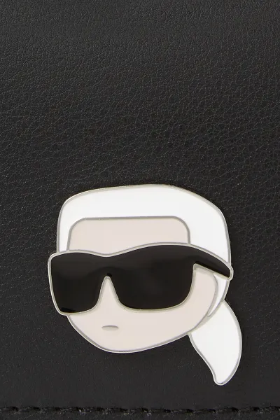 Peňaženka Karl Lagerfeld K/Ikonik 2.0 Leather Sm Fl Wlt Black