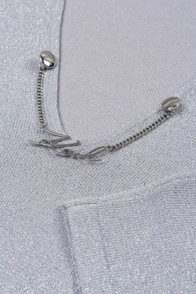 Sveter Karl Lagerfeld Evening Knit Body Silver Lurex