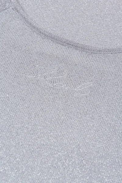 Sveter Karl Lagerfeld Evening Knit Body Silver Lurex
