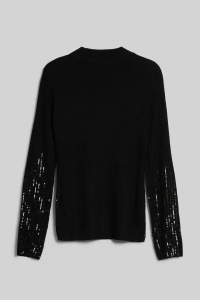 Rolák Karl Lagerfeld Lslv Mockneck Knit Black