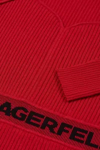 Šaty Karl Lagerfeld Lslv Logo Knit Dress Chili Pepper