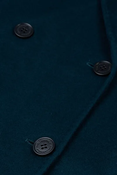 Kabát Karl Lagerfeld Wool Blend Double Face Coat Everglade