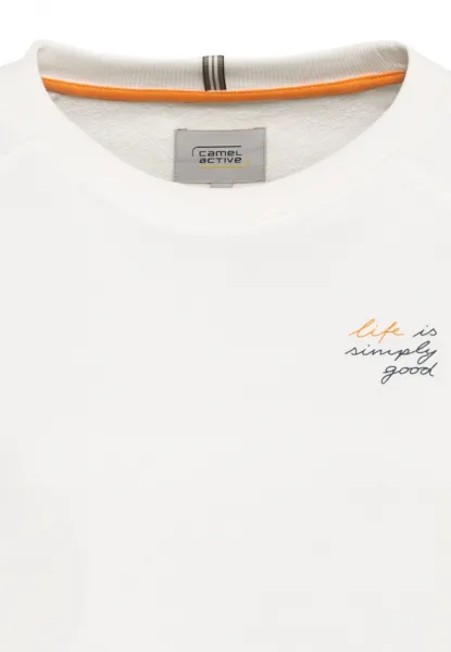 Mikina Camel Active Sweat Milk White