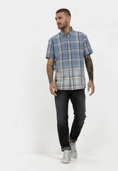 Košeľa Camel Active Shortsleeve Shirt Indigo
