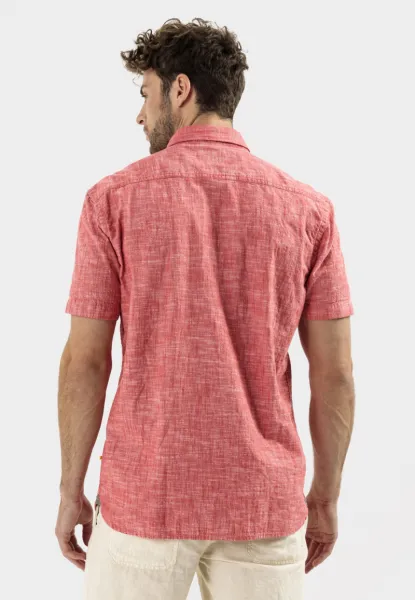 Košeľa Camel Active Shortsleeve Shirt Berry Red