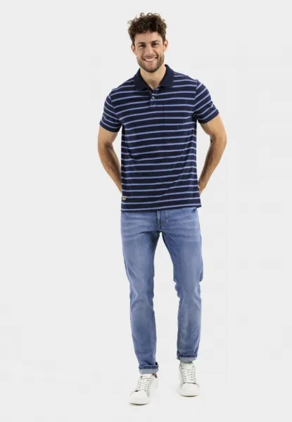 Polokošeľa Camel Active Polo Stripe Indigo