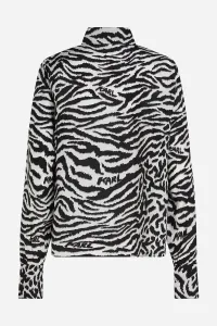 Blúzka Karl Lagerfeld Animal Print Silk Shirt Karl Animal Aop White