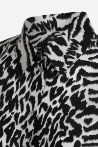Blúzka Karl Lagerfeld Animal Print Silk Shirt Karl Animal Aop White