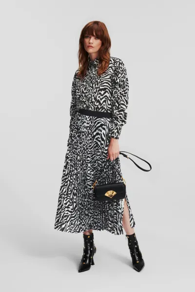 Blúzka Karl Lagerfeld Animal Print Silk Shirt Karl Animal Aop White