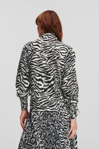 Blúzka Karl Lagerfeld Animal Print Silk Shirt Karl Animal Aop White