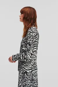 Blúzka Karl Lagerfeld Animal Print Silk Shirt Karl Animal Aop White