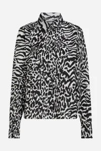Blúzka Karl Lagerfeld Animal Print Silk Shirt Karl Animal Aop White