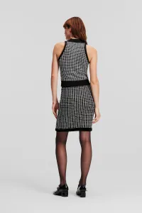 Sukňa Karl Lagerfeld Boucle Knit Skirt Black/Silver