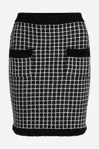 Sukňa Karl Lagerfeld Boucle Knit Skirt Black/Silver