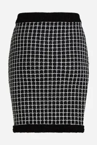 Sukňa Karl Lagerfeld Boucle Knit Skirt Black/Silver