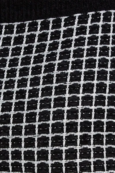 Sukňa Karl Lagerfeld Boucle Knit Skirt Black/Silver