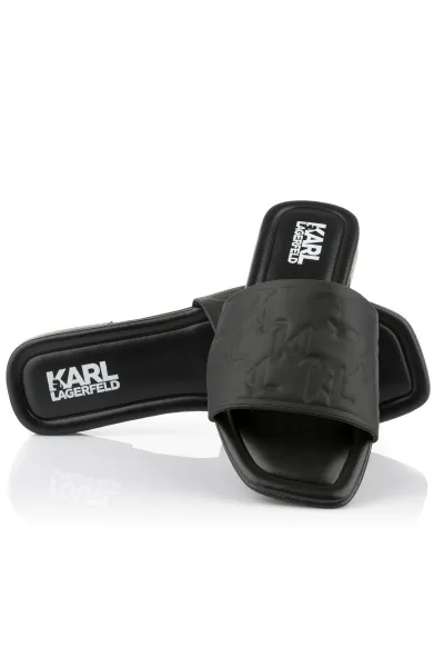 Šľapky Karl Lagerfeld Brio Monogram Rpt Slide Black Lthr