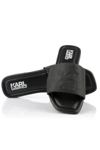 Šľapky Karl Lagerfeld Brio Monogram Rpt Slide Black Lthr