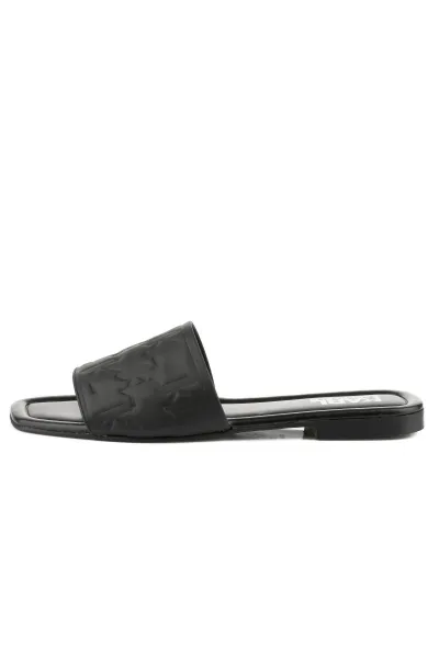 Šľapky Karl Lagerfeld Brio Monogram Rpt Slide Black Lthr