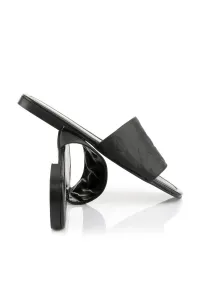 Šľapky Karl Lagerfeld Brio Monogram Rpt Slide Black Lthr