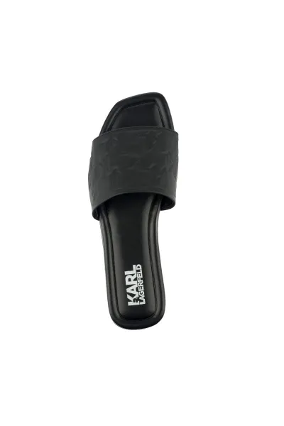 Šľapky Karl Lagerfeld Brio Monogram Rpt Slide Black Lthr