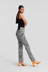 Džínsy Karl Lagerfeld Bw Aop Denim Pants Elektrika Black/White