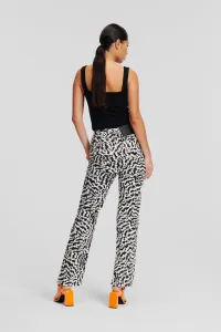 Džínsy Karl Lagerfeld Bw Aop Denim Pants Elektrika Black/White