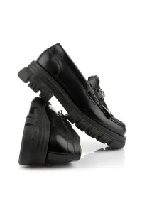 Mokasíny Karl Lagerfeld Precinct Fringe Trim Loafer Black Lthr