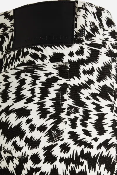 Džínsy Karl Lagerfeld Bw Aop Denim Pants Elektrika Black/White