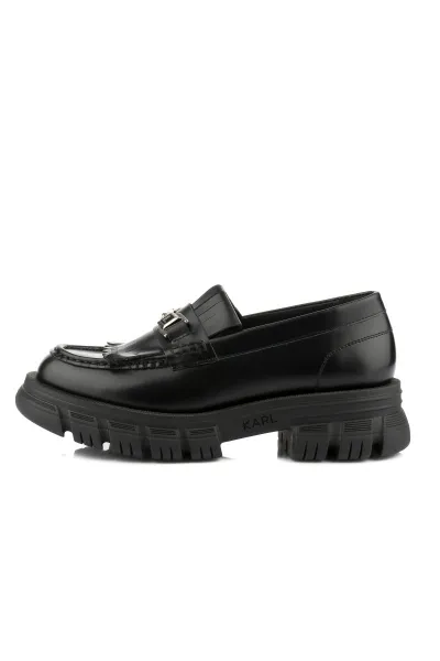 Mokasíny Karl Lagerfeld Precinct Fringe Trim Loafer Black Lthr