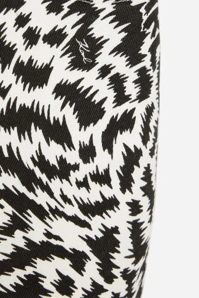 Džínsy Karl Lagerfeld Bw Aop Denim Pants Elektrika Black/White
