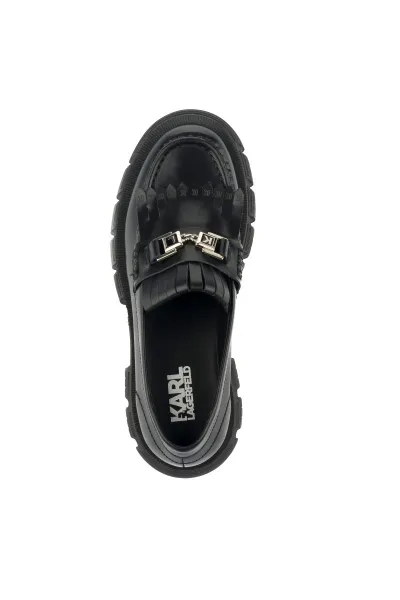 Mokasíny Karl Lagerfeld Precinct Fringe Trim Loafer Black Lthr