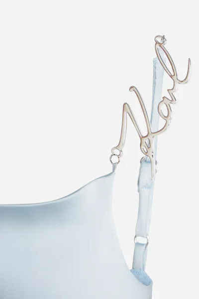 Šaty Karl Lagerfeld Karl Charm Satin Dress Cashmere Blue