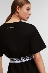 Overal Karl Lagerfeld Logo Tape Romper Black