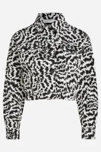 Bunda Karl Lagerfeld Aop Denim Jacket Elektrika Black/White
