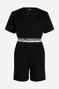 Overal Karl Lagerfeld Logo Tape Romper Black