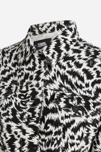 Bunda Karl Lagerfeld Aop Denim Jacket Elektrika Black/White