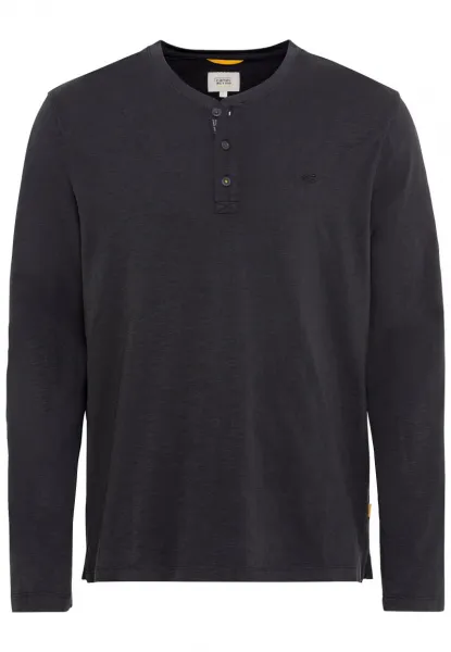 Tričko Camel Active Nos Henley 1/1Arm Graphite Gray