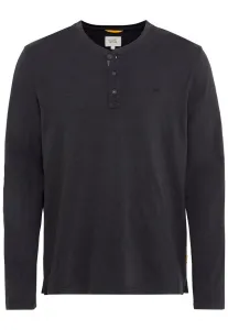 Tričko Camel Active Nos Henley 1/1Arm Graphite Gray