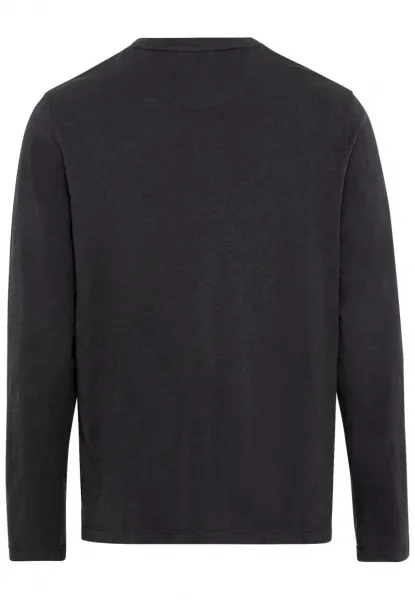 Tričko Camel Active Nos Henley 1/1Arm Graphite Gray