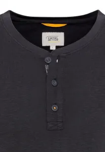 Tričko Camel Active Nos Henley 1/1Arm Graphite Gray