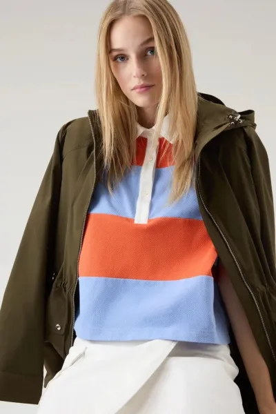 Polokošeľa Woolrich Rugby Polo Sea Breeze Stripe