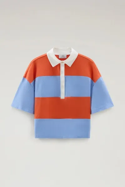 Polokošeľa Woolrich Rugby Polo Sea Breeze Stripe