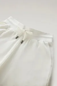 Šortky Woolrich Cotton Fleece Short Plaster White