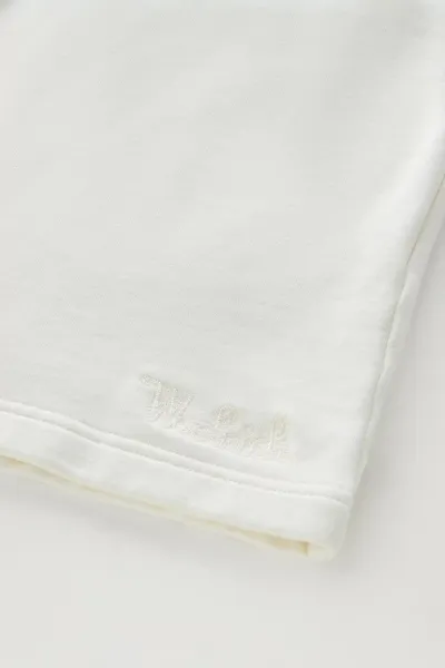 Šortky Woolrich Cotton Fleece Short Plaster White