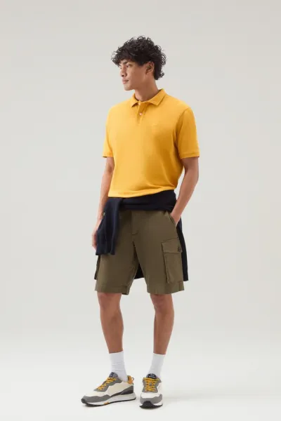 Polokošeľa Woolrich Classic American Polo Golden Glow