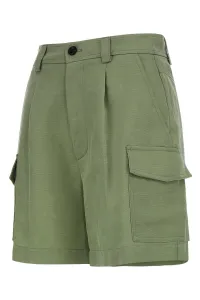 Šortky Woolrich Viscose Linen Short Sage