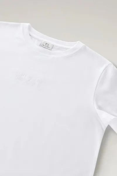Tričko Woolrich Logo T-Shirt Bright White