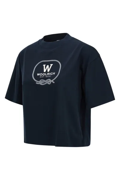 Tričko Woolrich Graphic T-Shirt Melton Blue